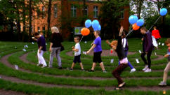 Das Rasenlabyrint in der Universitätsklinik